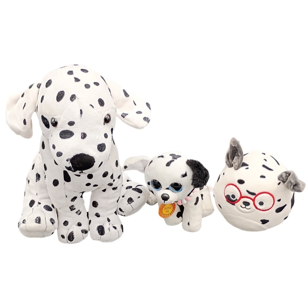 Ty Beanie Boos Catcher Squishmallows Kohls Cares Dalmatian Plush Dog Bundle 3pc